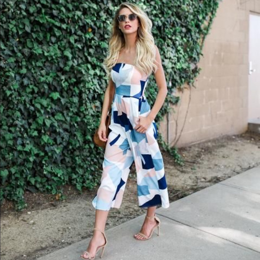 Vici Collection strapless colorful romper